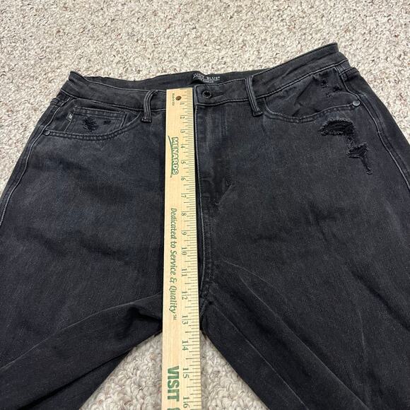 Judy Blue 90s Straight Jeans Sz 15/32 Black Stretch Comfort High Waist Grunge - Picture 4 of 6